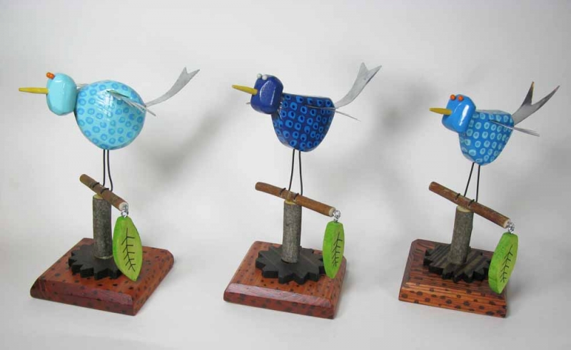 CareyArt birds in blues